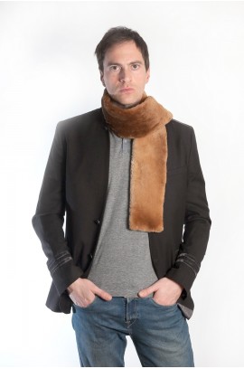 Beaver fur scarf for men